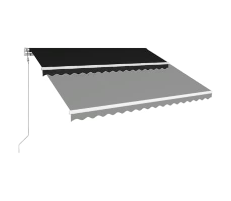 vidaXL Ištraukiama markizė, antracito, 450x300cm, automatiškai valdoma