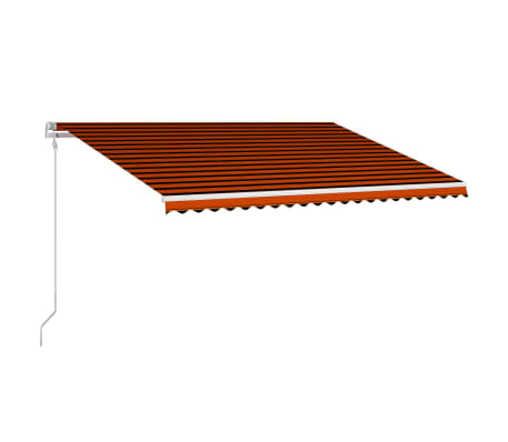 vidaXL I&scaron;traukiama markizė, oranžinė ir ruda, 500x300cm, automatinė