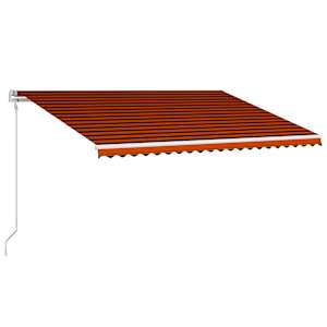 vidaXL I&scaron;traukiama markizė, oranžinė ir ruda, 500x300cm, automatinė