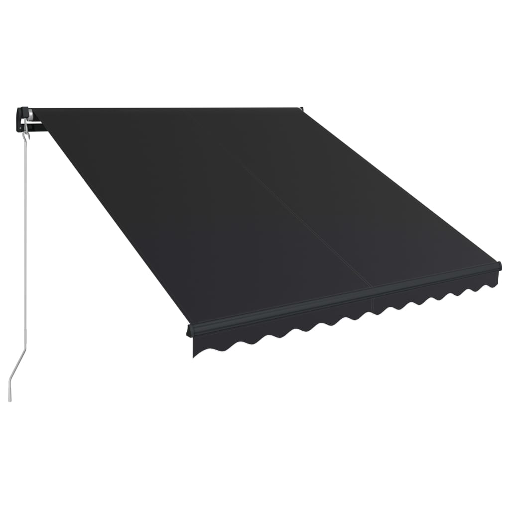 vidaXL antracitsz&uuml;rke k&eacute;zzel beh&uacute;zhat&oacute; napellenző 300 x 250 cm