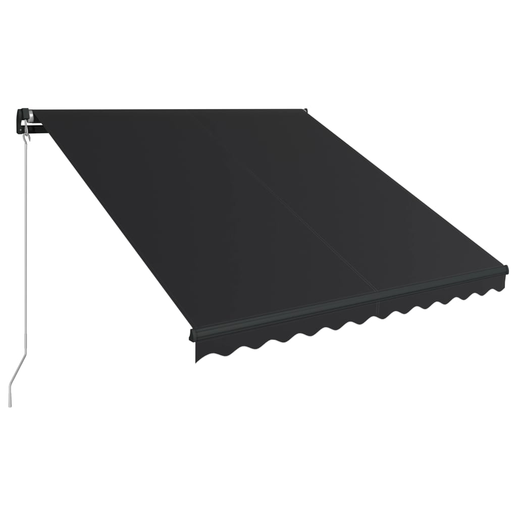 vidaXL Ručně zatahovací markýza 350 x 250 cm antracitová