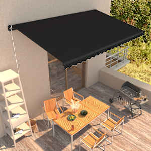 Ročno zložljiva tenda 450x300 cm antracitna