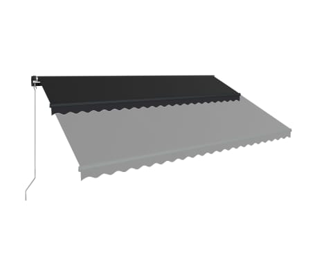vidaXL Rankiniu būdu i&scaron;traukiama markizė, antracito spalvos, 500x300cm