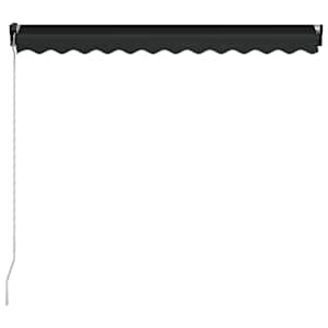 Ručně zatahovací markýza s LED světlem 300 x 250 cm antracitová - obrázek 5