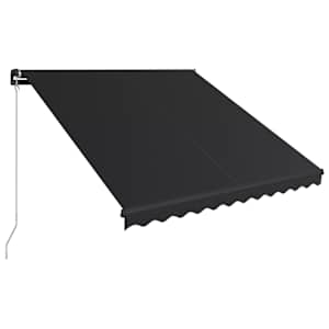 Ručně zatahovací markýza s LED světlem 350 x 250 cm antracitová - obrázek 3