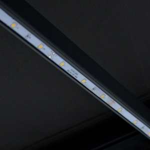Ručně zatahovací markýza s LED světlem 350 x 250 cm antracitová - obrázek 11