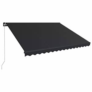 Ručně zatahovací markýza s LED světlem 450 x 300 cm antracitová - obrázek 4