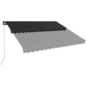 Ručně zatahovací markýza s LED světlem 450 x 300 cm antracitová - obrázek 5
