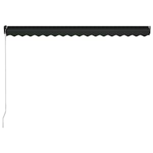 Ručně zatahovací markýza s LED světlem 450 x 300 cm antracitová - obrázek 6