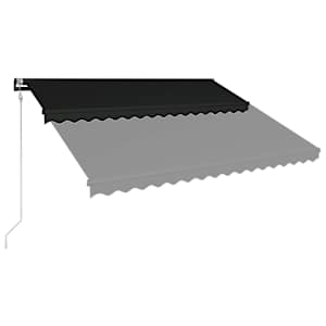 vidaXL automaatselt sissetõmmatav varikatus, 400x300 cm antratsiithall