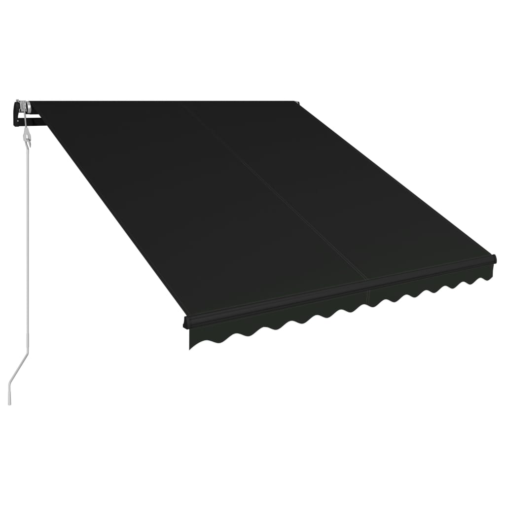 

vidaXL Luifel uittrekbaar met windsensor en LED 350x250 cm antraciet