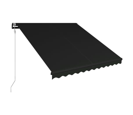 vidaXL I&scaron;traukiama markizė su vėjo jutikliu/LED, antracito, 350x250cm