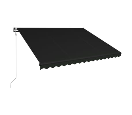 vidaXL Copertină retractabilă cu senzor v&acirc;nt & LED antracit 450x300 cm