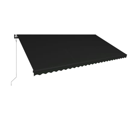 vidaXL Uvlačiva tenda sa senzorom za vjetar LED 600 x 300 cm antracit
