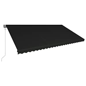 vidaXL Uvlačiva tenda sa senzorom za vjetar LED 600 x 300 cm antracit