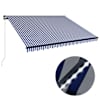 vidaXL Manuaalne p&auml;ikesetoitega LED-tulega markiis 4 x 3 m