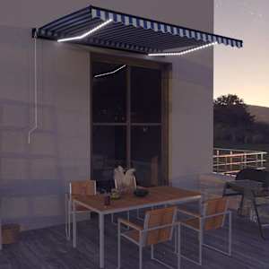 Manuální markýza se solárním LED osvětlením 4 x 3 m
