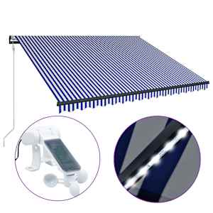 vidaXL Elektriline markiis LED-valgustuse ja anduriga 3 x 2,5 m