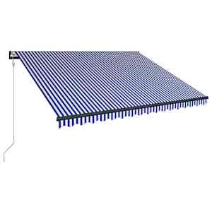 vidaXL Τέντα με Αισθητήρα Ανέμου & LED Μπλε / Λευκή 300 x 250 εκ.