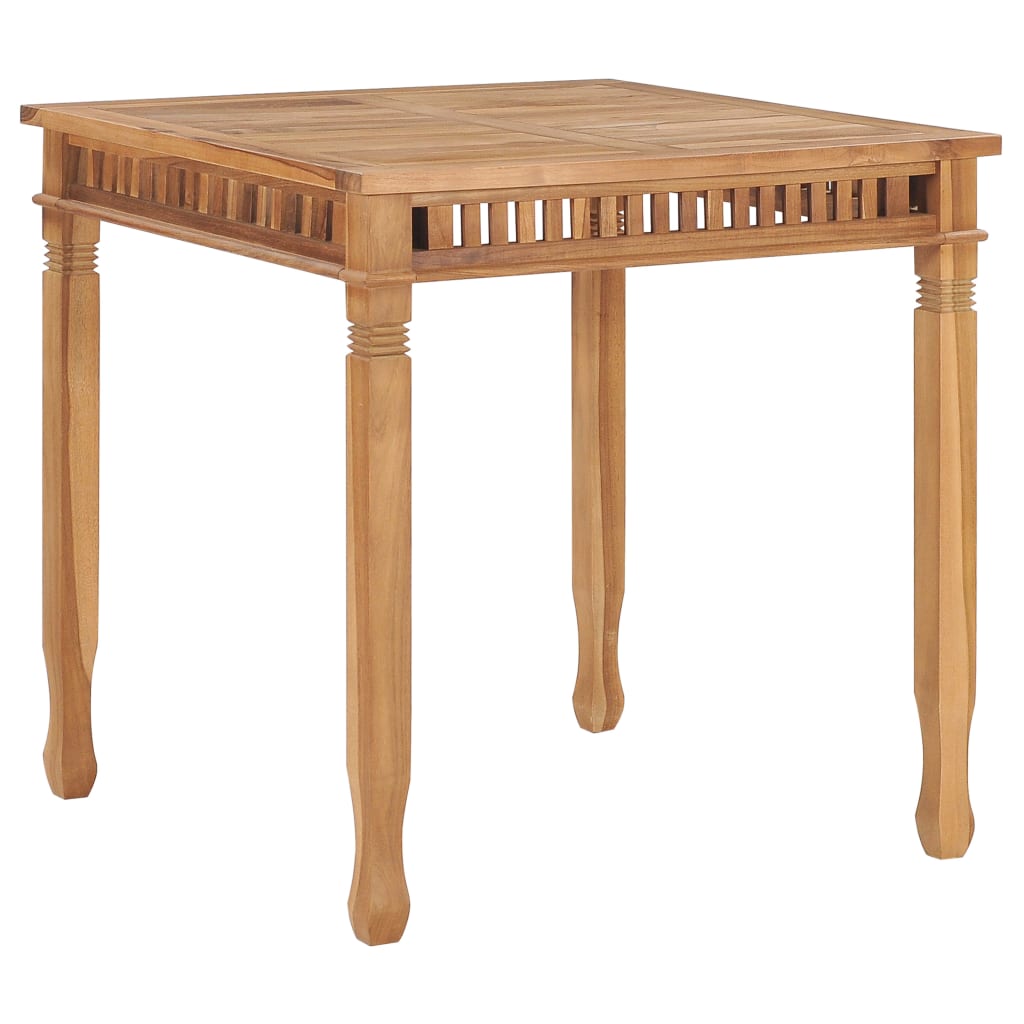 vidaXL Table à dîner de jardin 80x80x80 cm Bois de teck solide