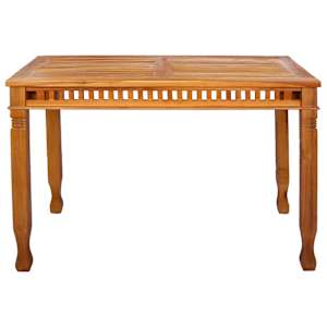 vidaXL Spisebord til hage 120x65x80 cm heltre teak