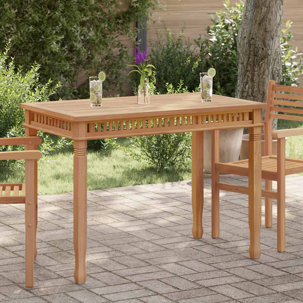 Mesa de comedor de jardín madera maciza de teca 110x65x80 cm