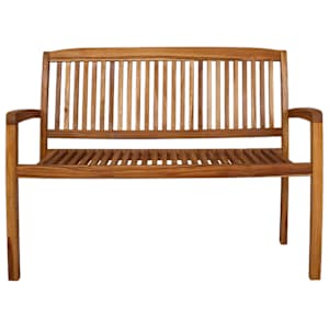 2místná stohovatelná zahradní lavice 120 cm masivní teak - obrázek 2