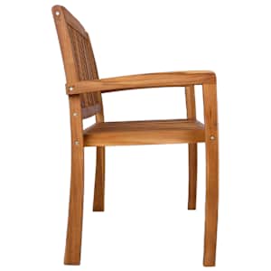 2místná stohovatelná zahradní lavice 120 cm masivní teak - obrázek 3