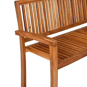 2místná stohovatelná zahradní lavice 120 cm masivní teak - obrázek 5