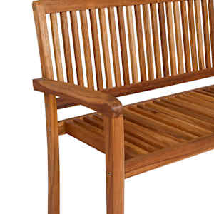 3místná stohovatelná zahradní lavice 159 cm masivní teak - obrázek 5