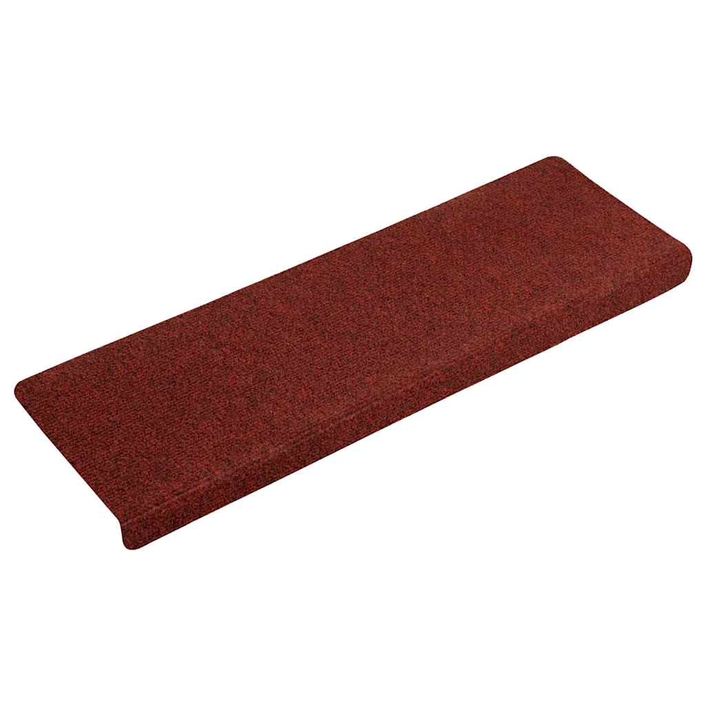 vidaXL Trapmatten 15 st 65x21x4 cm naaldvilt rood afbeelding
