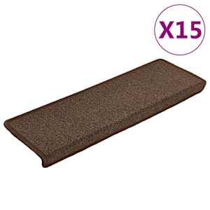 vidaXL trepimatid 15 tk 65 x 21 x 4 cm pruunid ristk&uuml;likukujulised servad