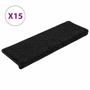 vidaXL trepimatid 15 tk 65 x 21 x 4 cm mustad ristk&uuml;likukujulised servad