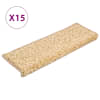 vidaXL trepimatid 15 tk 65 x 21 x 4 cm kreemjad ristk&uuml;likukujulised servad