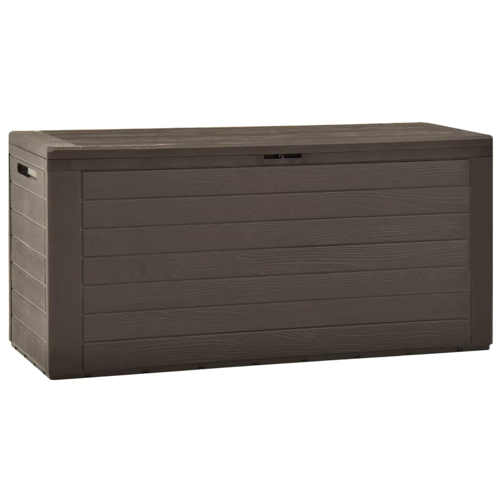 vidaXL Zahradní úložný box hnědý 116 x 44 x 55 cm