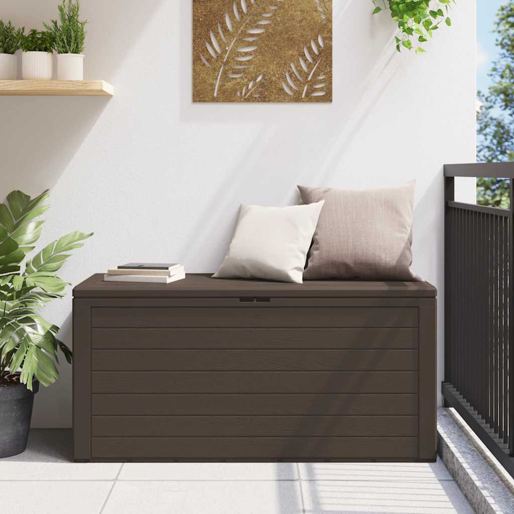Záhradný úložný box hnedý 116x44x55 cm 49443
