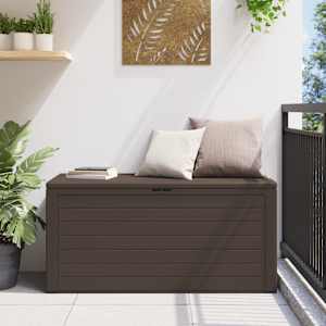 Vrtna škatla za shranjevanje rjava 116x44x55 cm