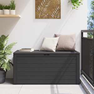 Vrtna škatla za shranjevanje antracitna 116x44x55 cm