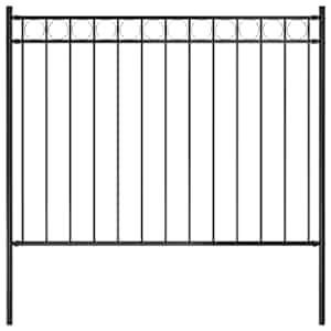 Vrtna ograja ASSEN jeklo 1,7x1 m črna