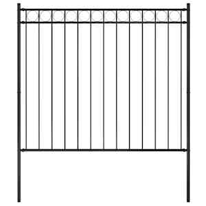 Vrtna ograja Assen jeklo 1,7x1,5 m črna