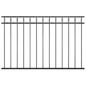 Ograjni panel Assen jeklo 1,7x1 m črna