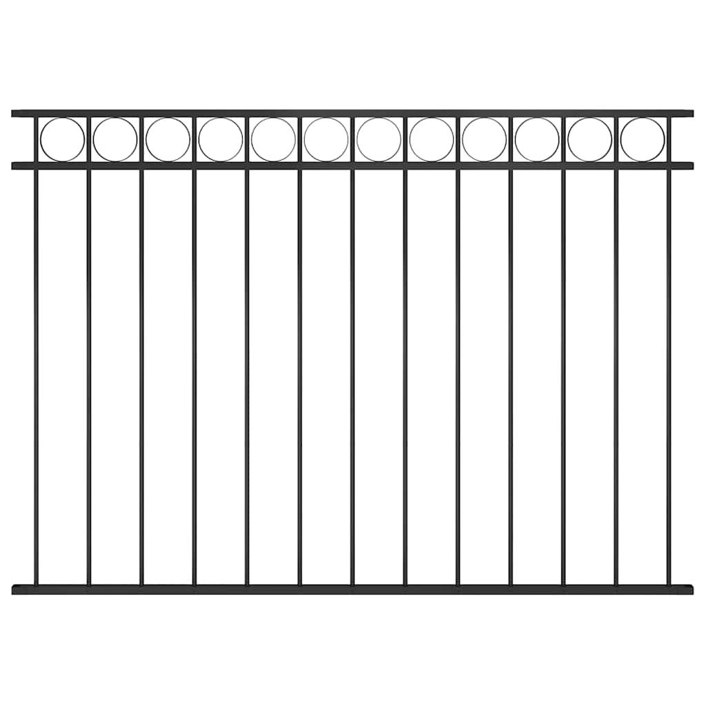 vidaXL Plotový panel ocelový 1,7 x 1,2 m černý