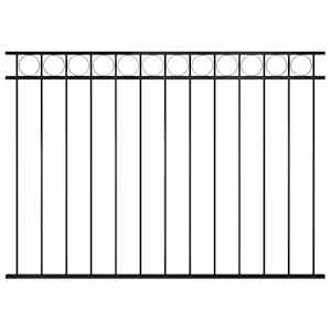 Ograjni panel Assen jeklo 1,7x1,2 m črna