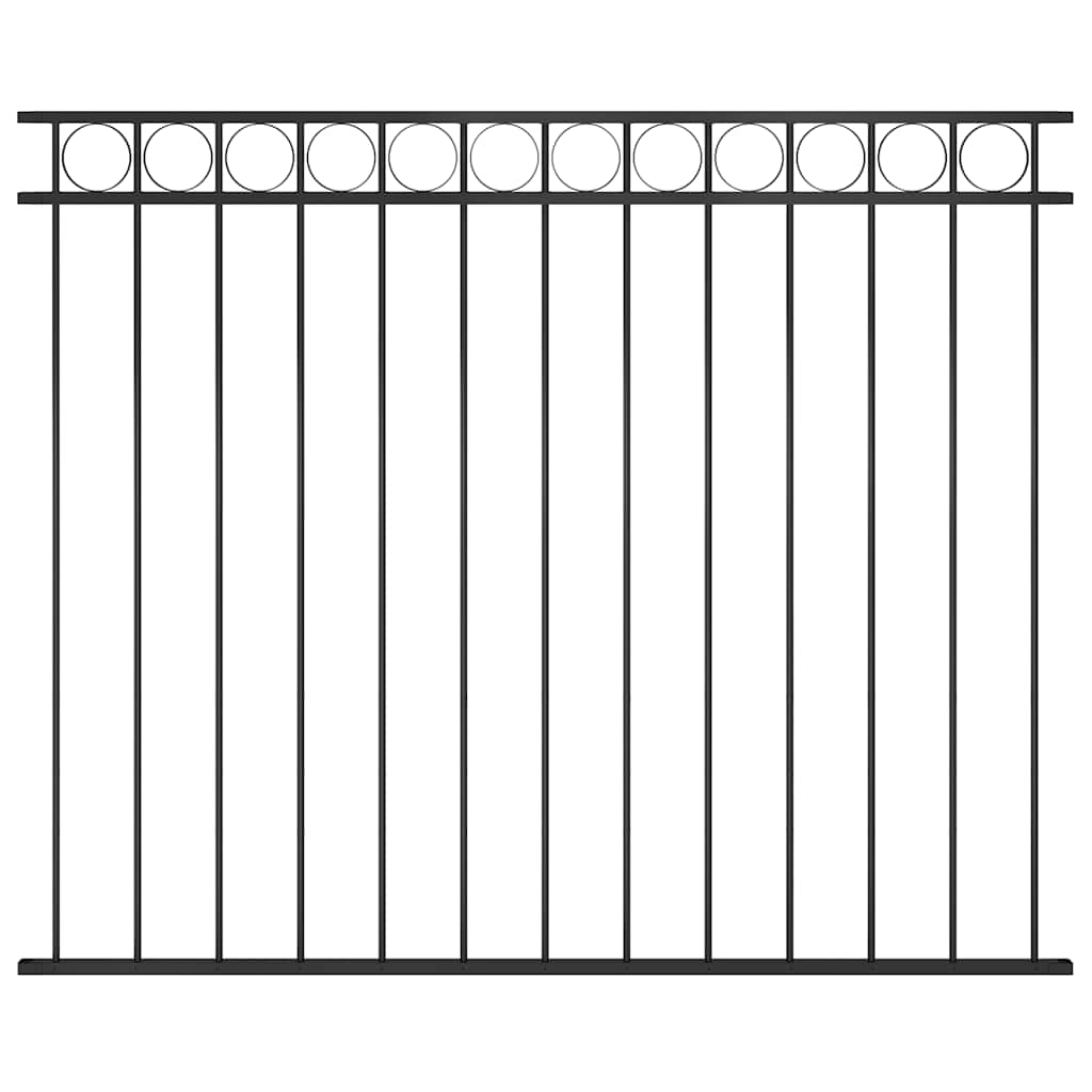 vidaXL Plotový panel ocelový 1,7 x 1,5 m černý