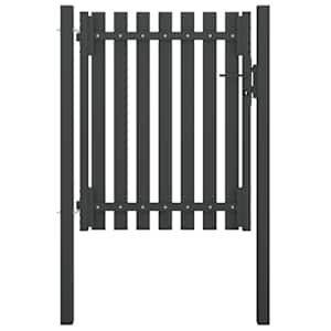 Vrtna ograja vrata iz jekla 100x100 cm antracitna
