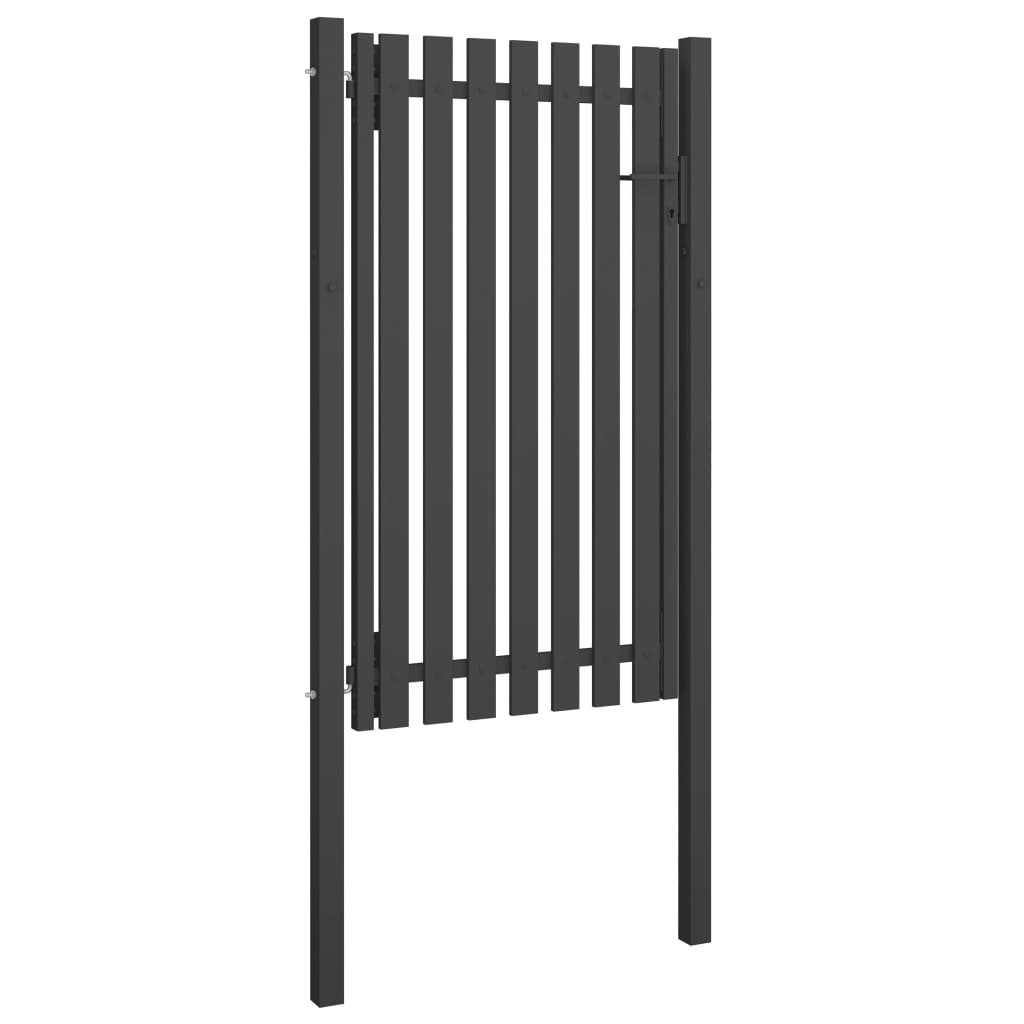 vidaXL Poort 1x2,25 m staal antraciet afbeelding