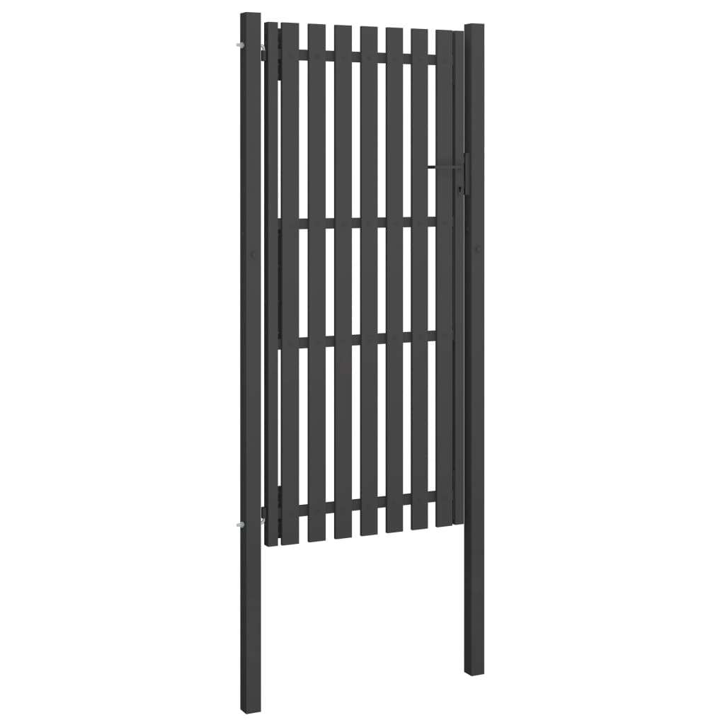 vidaXL Poort 1x2,5 m staal antraciet afbeelding