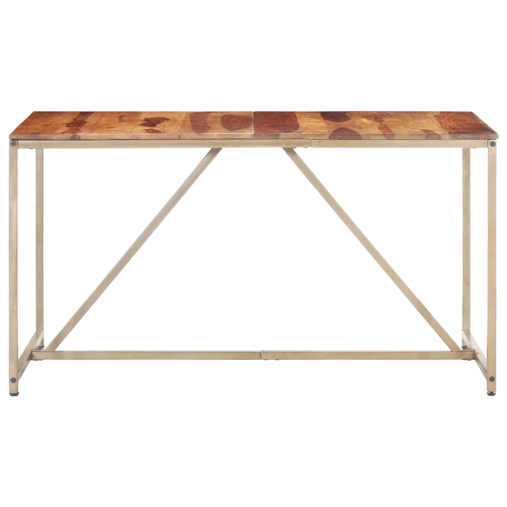 vidaXL Eettafel 140x70x76 cm massief sheeshamhout