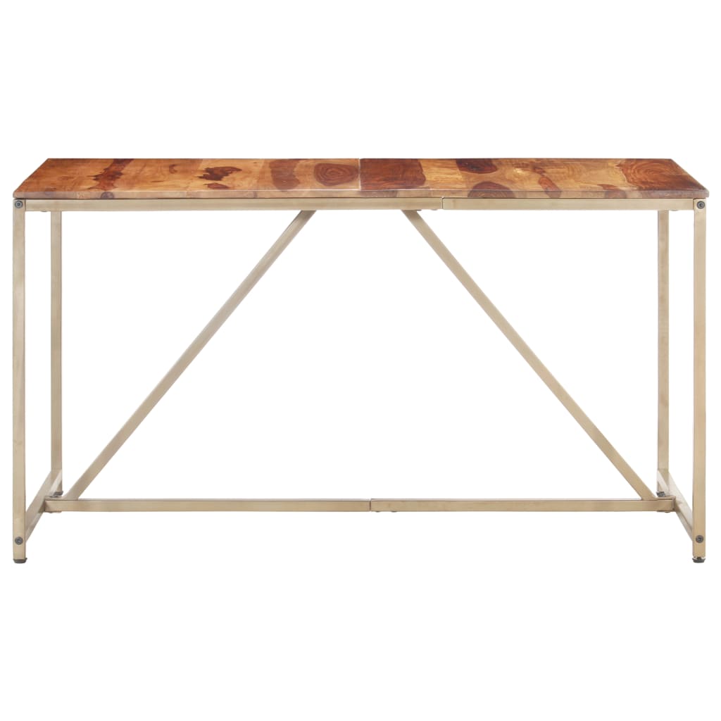 

vidaXL Eettafel 140x70x76 cm massief sheeshamhout