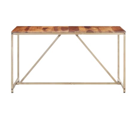 vidaXL Eettafel 140x70x76 cm massief sheeshamhout